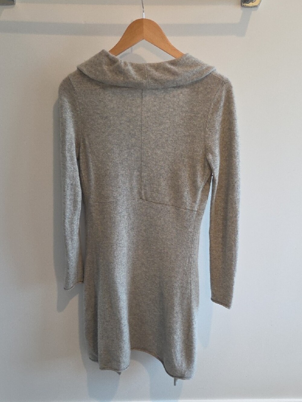 Kenar Light Gray Ruffle-Front Long Cardigan - Picture 3 of 3